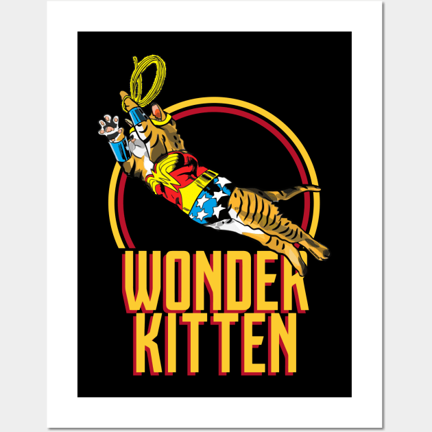 Wonder Kitten Wall Art by darklordpug